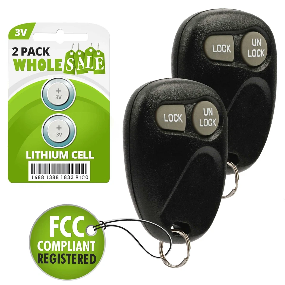 2 Replacement For 1996 1997 1998 1999 2000 Chevrolet Tahoe Key Fob Remote - Image 1 of 4