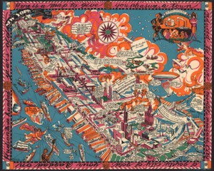 A Map of New York 1925 75cm x 60cm High Quality Art Print - Picture 1 of 1