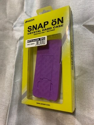 Amzer - Snap on Hardshell Case with Kickstand - iPhone 5c - purple - Image 1 of 3