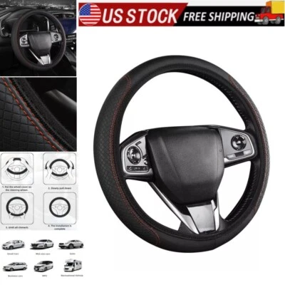 Cubierta universal del volante del coche antideslizante protector de la cubierta del volante del coche Foto 1 de 4