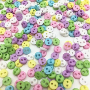 lot 50 bouton rond 4 mm couture scrapbooking bricolage 2 trou mercerie création - Photo 1 sur 2