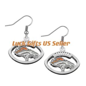 NFL Football Team Denver Broncos Dangle Earrings Fashion Gift