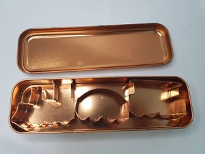 Copper Choo Choo Train Cookie Cutter Set of 3 Pieces Carry Container Cake Décor - Picture 1 of 13