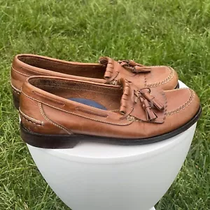 Bostonian Stadium Schuhe Herren 9 M Elegant Braun Leder Slipper Quasten Kilt Halbschuh - Bild 1 von 18