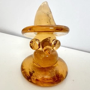 Mundgeblasenes Kunstglas Halloween Hexe Zauberer Gandalf Studio Dekor 3" Pest Arzt - Bild 1 von 10