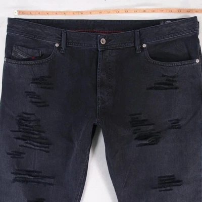 Mens Diesel BUSTER 084PQ Slim Tapered Black Jeans W40 L34 - Image 1 of 4