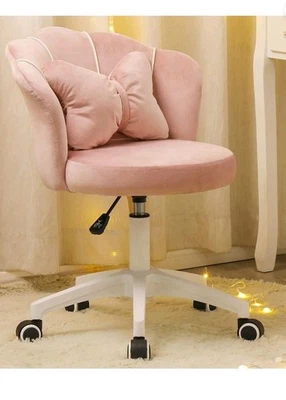 XINMICS Cute Vanity Chair Swivel Desk Chair with Cushion, Pink, NIB - Image 1 of 2