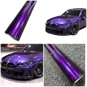 PET Glanz Flüssigmetall Midnight Purple Car Vinyl Wrap Car Wrapping Aufkleber Folie - Bild 1 von 16