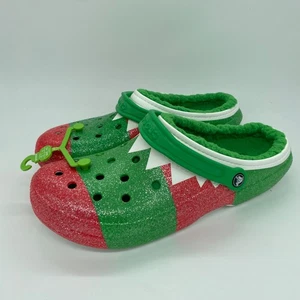 Zoccoli natalizi Crocs foderati classici slip on Natale verde rosso taglia 13 uomo - Foto 1 di 6