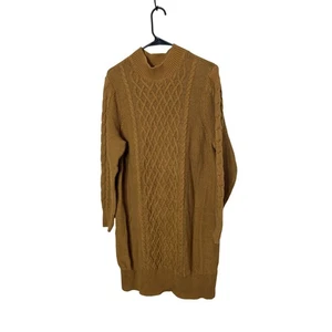 Old Navy XXL Damen Pullover Kleid Zopfmuster Stehkragen braun Pulli - Bild 1 von 8
