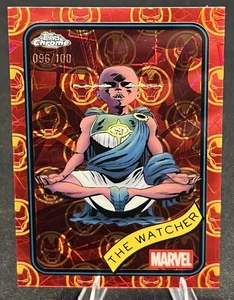 2025 Topps Chrome Marvel - THE WATCHER - Iron Man Mask Refractor #96/100 - Picture 1 of 3