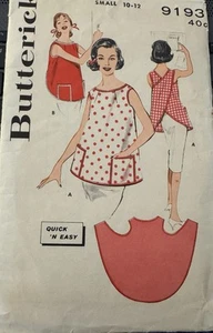 Vintage Butterick Quick 'n easy Muster 9193 "Pull-Over" Schürze Misses' S Brust 31-32 - Bild 1 von 2