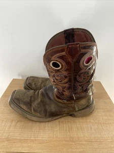 Justin Rush hellbraun eckig weiche Spitze Western Cowboystiefel SE7402 Herren Größe 12D - Bild 1 von 7