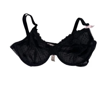 Sujetador Demi Para Mujer Victoria's Secret Negro Lunares Sin Forro 38DD Nuevo con Etiquetas Foto 1 de 4