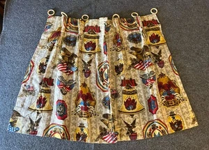 vintage curtains 1970 america bicentennial tan USA retro Western Ranch patriotic - Picture 1 of 7
