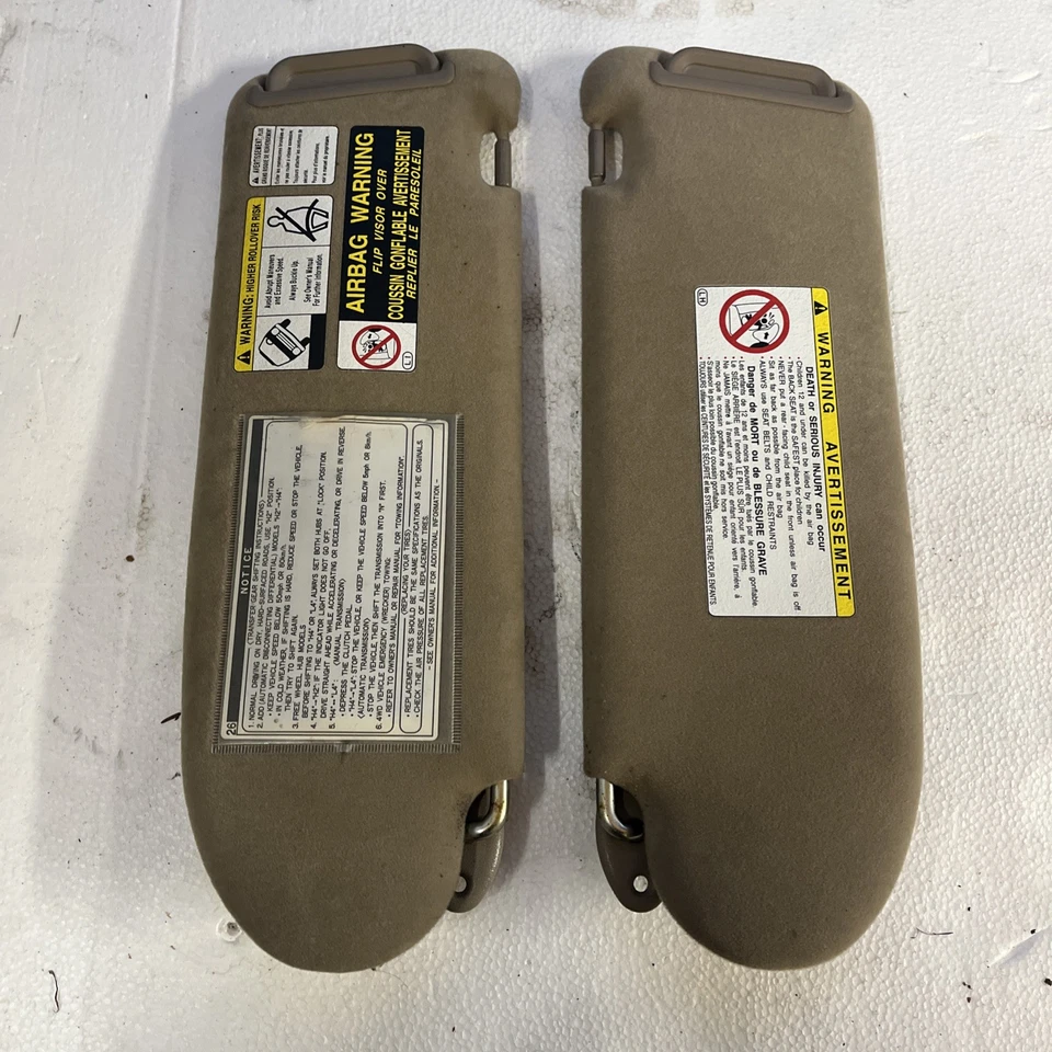 Juego de parasol izquierdo y derecho Toyota Tacoma 1995-2004 OEM marrón  Foto 1 de 4