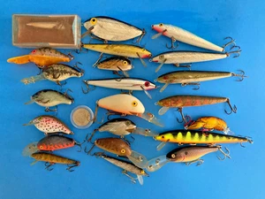 Vintage Lot 23 Crankbaits Rebel Wee R Baby Barsch Angelköder Elritzen Barsch Langusten - Bild 1 von 11