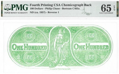 $100 Confederate CSA Chemicograph Straker London 4th Printing PMG 65 Gem UNC EPQ - Image 1 of 4