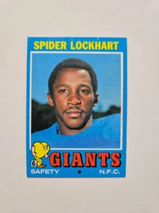 Tarjeta de fútbol americano Spider Lockhart 1971 Topps #128 New York Giants - Imagen 1 de 2