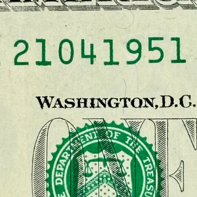 21st April 1951 Dollar 21 April 1951 Birthday Anniversary Fancy Serial Number - Image 1 of 4