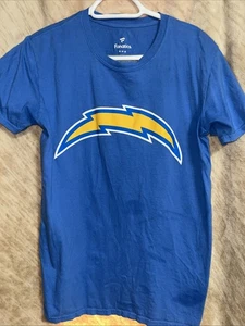 Men’s Size Medium T Shirt, Los Angeles Chargers, Herbert 10, Fanatics, Baby Blue - Picture 1 of 8