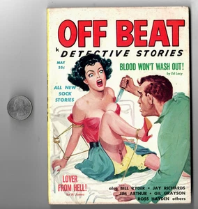 Vintage OFF BEAT DETECTIVE STORIES V3#2 May 1959, Carl Pfeufer Cover - Imagen 1 de 4