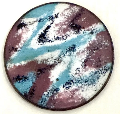 Pretty Enamel Swirl Design Metal Button - Image 1 of 2
