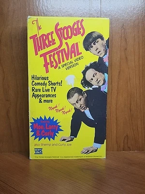 The Three Stooges Festival A Special Video Version VHS Moe Larry Curly Shemp Joe - Image 1 of 4