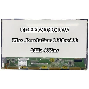 CLAA121UA01CW LCD Screen Replacement Display Panel 1600×900 12.1 inch 60Hz 40Pin - Picture 1 of 2
