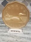 Nice Gold Ceramic Vitrex Canada 1990 Canadian Canada 1 Dollar Coin Loonie Bank