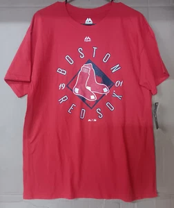 Majestic Boston Red Sox BOS Logo Navy MLB T-Shirt Men's Size L - Picture 1 of 4