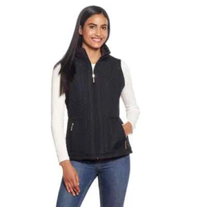 Weatherproof Ladies Quilted Plush Lined Vest in Black 5032-1-AY - Picture 1 of 5