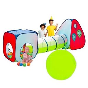  Tunnel and Ball Pit Play Tent | 3pc Pop Up Toddler Gym Tunnels 3 Pc. Play Tent