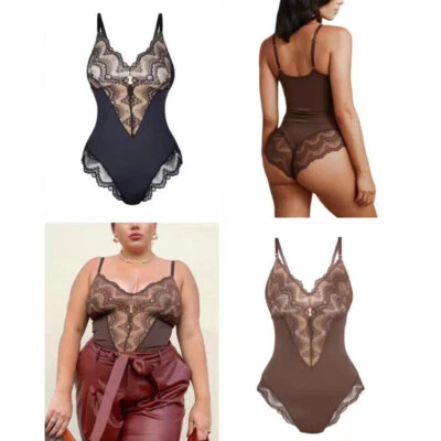 Mujeres Sexy Body Espalda Sin Espalda Encaje Tirantes Transparente Lencería Ropa Interior Foto 1 de 4