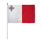 1 Dozen Malta Flags 12X18in Stick Flag Of Malta Maltese Flag