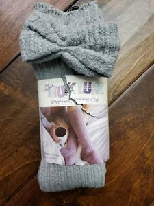 Muk Luks Women's Knee High Super Soft Socks with Bow-OSFM-CHOOSE COLOR NEW!! - Picture 1 of 6