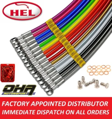 HEL S/S Braided MX Front & Rear Brake Lines for Kawasaki KX250F KXF250 2006-2008 - Image 1 of 3