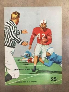 DELAWARE STATE COLLEGE @ KING'S COLLEGE FOOTBALL PROGRAM 1957 EX - Picture 1 of 2