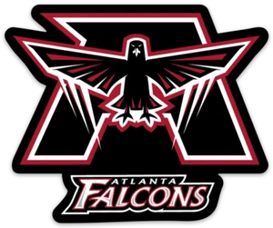 IMÁN TROQUELADO de fútbol americano NFL tipo logotipo halcón y marca de los Atlanta Falcons - Imagen 1 de 1