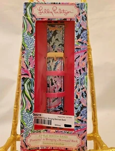 LILLY PULITZER Apple Watch Band Genuine Leather Fits 38mm, 40mm Smartwatches New - Zdjęcie 1 z 7