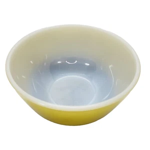 Anchor Hocking Fire King Ware Bowl Ombre Olive Avocado Black Bowl 6" Milk Glass - Picture 1 of 12