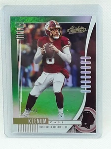 Case Keenum 2019 Panini Certified Football GREEN (/25) Washington Football Team - Bild 1 von 2