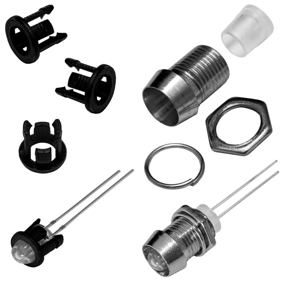 10-1000x LED Fassung Halter 3mm 5mm Kunststoff Metall - Bild 1 von 1