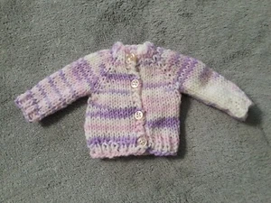 Handgestrickte Strickjacke Pullover Puppenkleidung passt 14" Gummistiefel Wisher Puppe - Bild 1 von 1