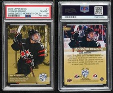 2023 Upper Deck All-Sports Game Dated Moments Gold Connor Bedard PSA 10 GEM MT