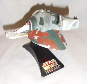 Star Wars 1996 Action Fleet Slave 1 Micro Machines Vehicle, Han Solo & Stand - Picture 1 of 6