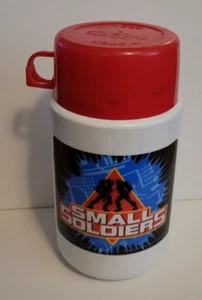 KLEINE SOLDATEN Film weiße Kunststoff THERMOSFLASCHE mit Stopfen & Becher 1998 - Bild 1 von 6