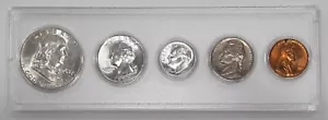 Juego de año 1963 de EE. UU. sin circular con medio cuarto de plata y moneda de diez monedas en total - Imagen 1 de 2