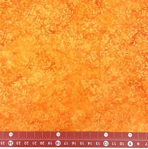 Island Batik Fabric | Honeycomb Vine Orange Cheddar | Cotton YARD - Picture 1 of 1