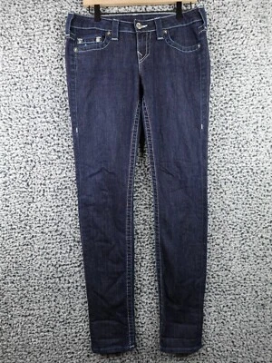 True Religion Womens Five Pocket Styling Low Rise Dark Wash Skinny Blue Jeans 29 - Image 1 of 4